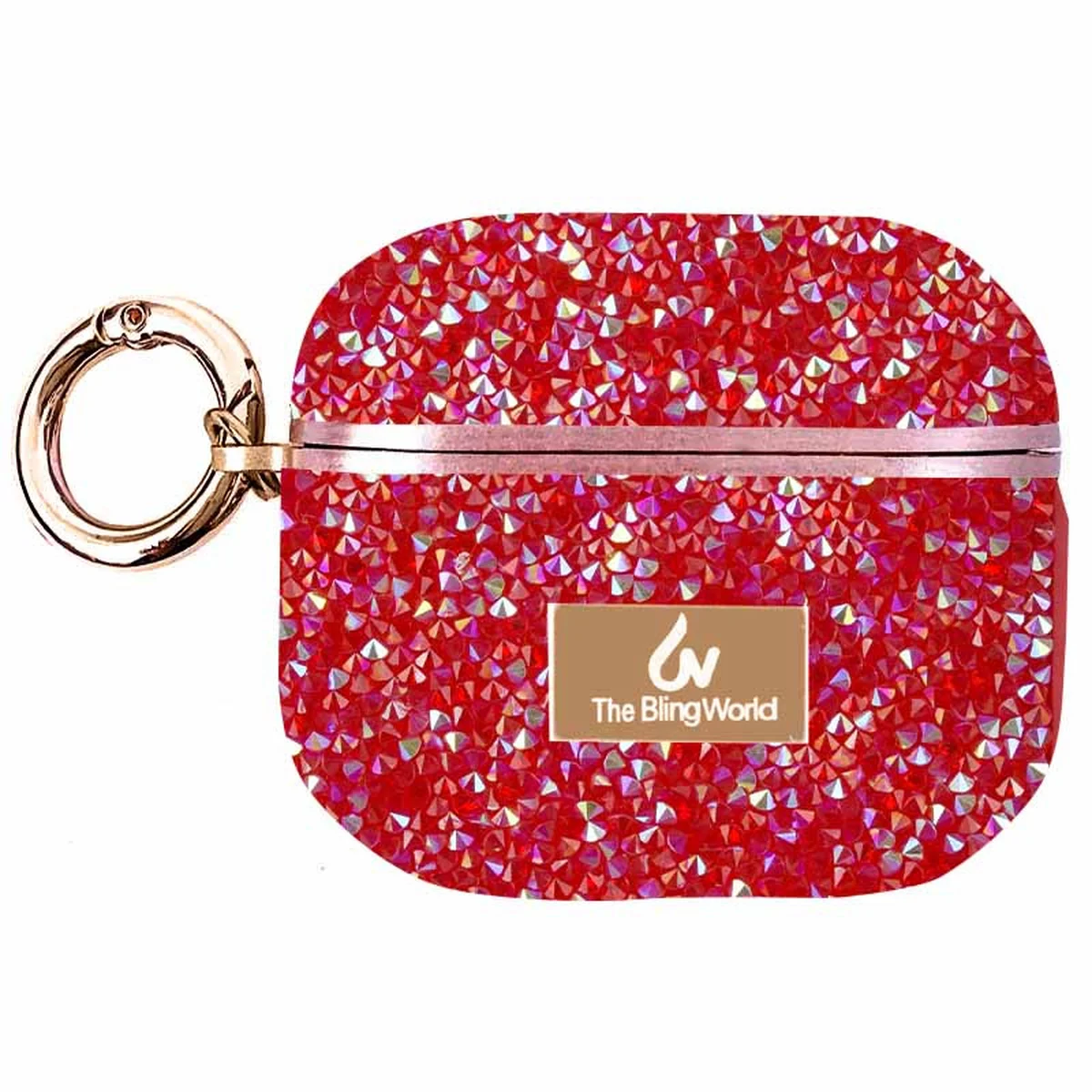 TPU чехол Bling World Rock Diamond для наушников AirPods Pro / Airpods Pro 2 Красный