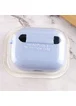 Силиконовый футляр с микрофиброй для наушников Airpods 4 Голубой / Lilac Blue