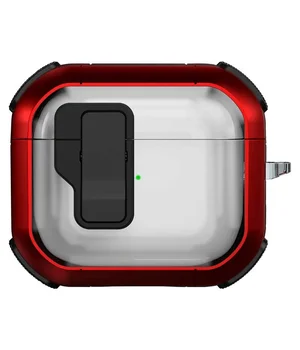 Футляр протиударний Locking Button для навушників Airpods 3 Red