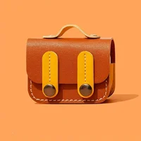 Кожаный футляр Briefcase для наушников AirPods Pro 2 / Pro Brown / Yellow