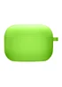 Силіконовий футляр з мікрофіброю для навушників Airpods 4 Салатовий / Neon green