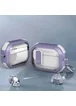 Футляр противоударный Locking Button для наушников Airpods Pro Light Purple