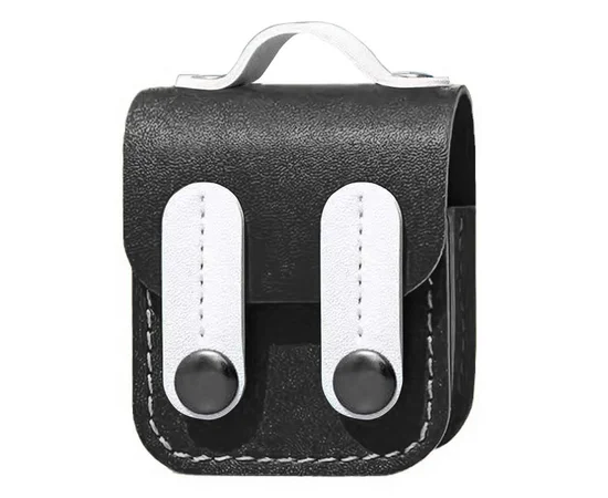 Кожаный футляр Briefcase для наушников AirPods 1/2 Black / White