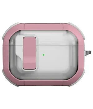 Футляр противоударный Locking Button для наушников Airpods Pro 2 / Pro Pink