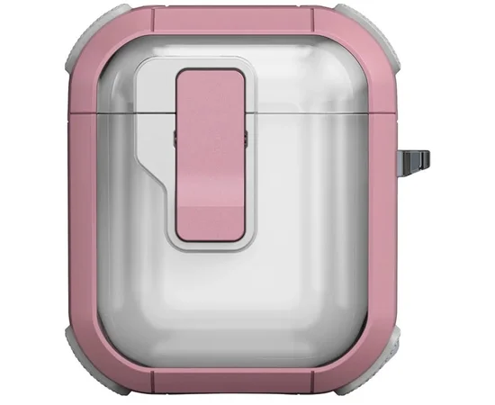 Футляр протиударний Locking Button для навушників Airpods 1/2 Pink