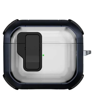 Футляр протиударний Locking Button для навушників Airpods 4 Blue
