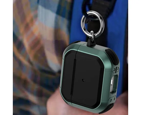 Протиударний футляр Black ed. для навушників Airpods 4 Apple Green