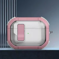 Футляр противоударный Locking Button для наушников Airpods Pro 3 Pink