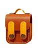 Кожаный футляр Briefcase для наушников AirPods 1/2 Brown / Yellow