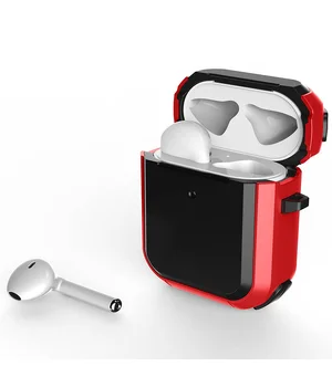 Футляр противоударный Black ed. для наушников Airpods 1/2 Red