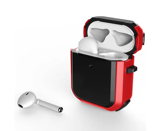 Протиударний футляр Black ed. для навушників Airpods 1/2 Red
