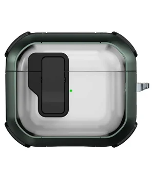 Футляр протиударний Locking Button для навушників Airpods 4 Apple Green