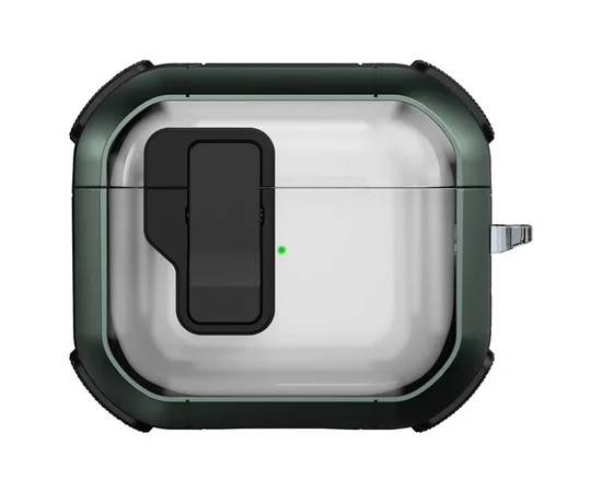 Футляр протиударний Locking Button для навушників Airpods 4 Apple Green