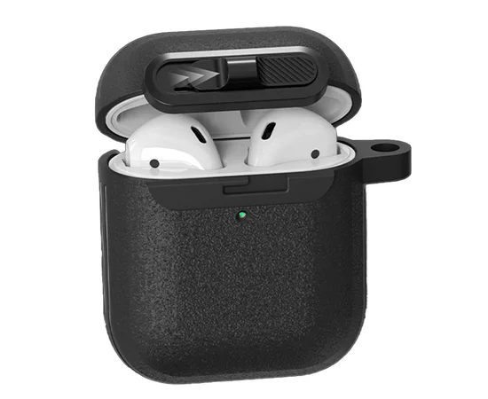 Футляр Frosted для наушников Airpods 1/2 Black