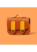 Кожаный футляр Briefcase для наушников AirPods 3 Brown / Yellow