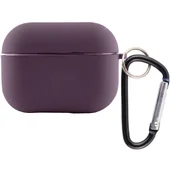 Силиконовый футляр с микрофиброй для наушников Airpods 4 Фиолетовый / Elderberry