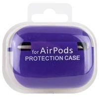 Силіконовий футляр з мікрофіброю для навушників Airpods Pro 3 Фіолетовий / Ultra Violet