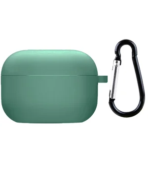 Силіконовий футляр з мікрофіброю для навушників Airpods 4 Зелений / Pine Needle