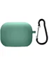 Силиконовый футляр с микрофиброй для наушников Airpods 4 Зеленый / Pine Needle