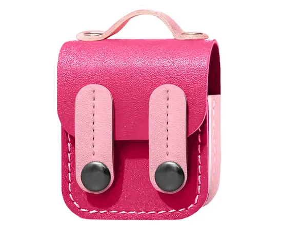 Кожаный футляр Briefcase для наушников AirPods 1/2 Pink