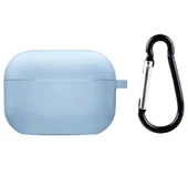 Силіконовий футляр з мікрофіброю для навушників Airpods 4 Синій / Lilac Blue