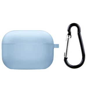 Силиконовый футляр с микрофиброй для наушников Airpods 4 Голубой / Lilac Blue