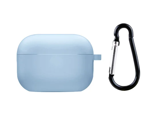 Силиконовый футляр с микрофиброй для наушников Airpods 4 Голубой / Lilac Blue