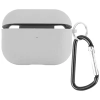 Силиконовый футляр с микрофиброй для наушников Airpods Pro 3 Серый / Stone