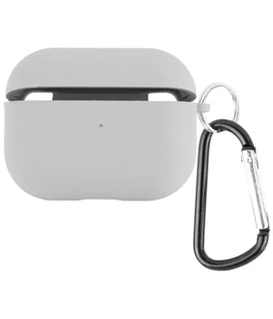 Силиконовый футляр с микрофиброй для наушников Airpods Pro 3 Серый / Stone