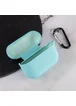 Силиконовый футляр с микрофиброй для наушников Airpods Pro 3 Бирюзовый / Marine Green
