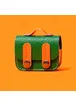 Кожаный футляр Briefcase для наушников AirPods Pro 2 / Pro Green / Orange