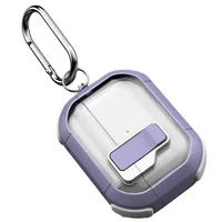 Футляр противоударный Locking Button для наушников Airpods Pro Light Purple
