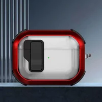 Футляр противоударный Locking Button для наушников Airpods Pro Red