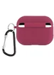 Силиконовый футляр с микрофиброй для наушников Airpods Pro 3 Бордовый / Plum