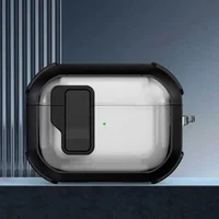 Футляр противоударный Locking Button для наушников Airpods Pro 2 / Pro Black
