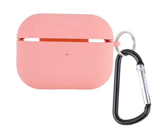 Силиконовый футляр с микрофиброй для наушников Airpods 4 Розовый / Pink