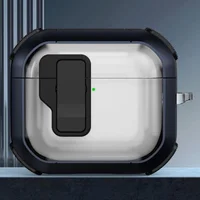 Футляр противоударный Locking Button для наушников Airpods 4 Blue