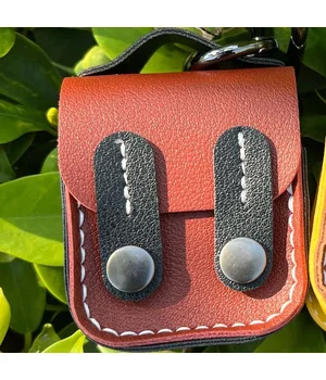 Кожаный футляр Briefcase для наушников AirPods 1/2 Brown / Black