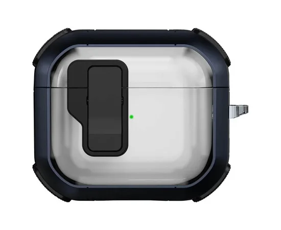 Футляр протиударний Locking Button для навушників Airpods 3 Blue