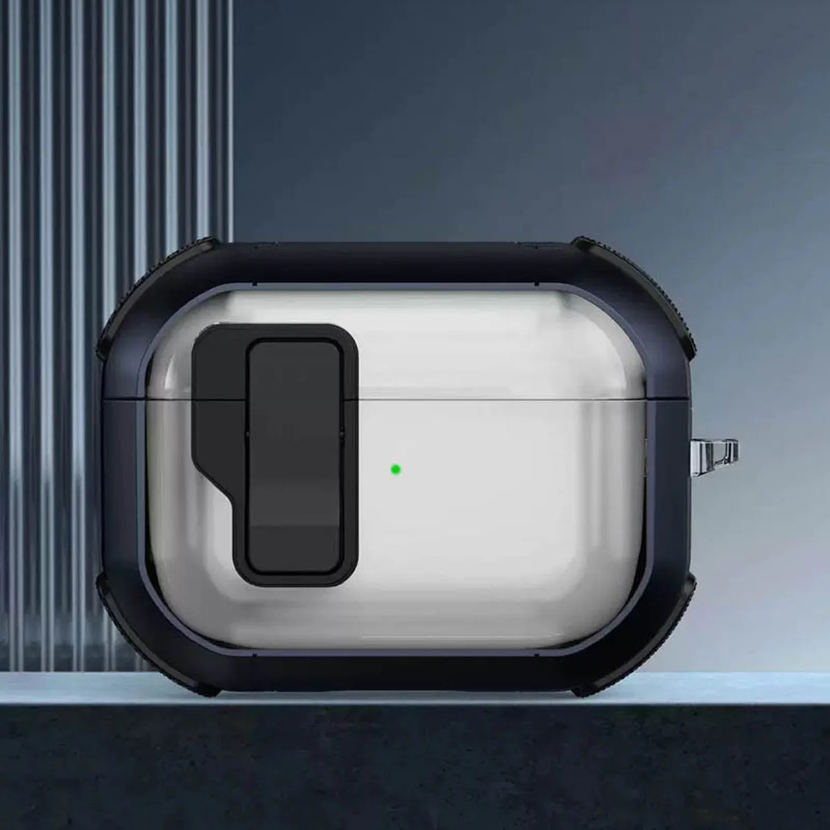 Футляр протиударний Locking Button для навушників Airpods Pro 2 / Pro Blue