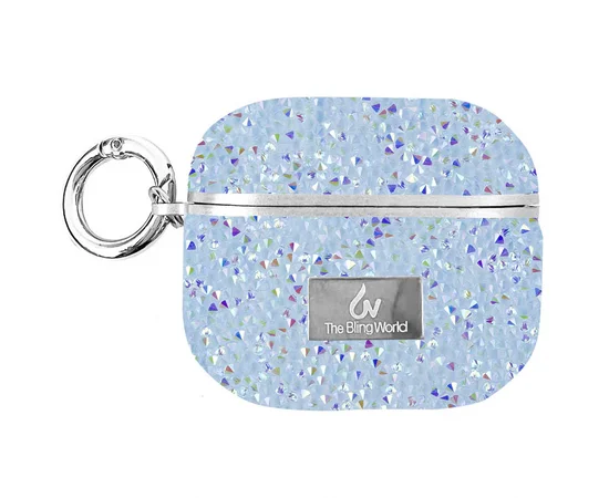 TPU чехол Bling World Rock Diamond для наушников AirPods 4 Голубой