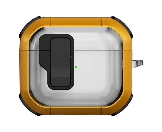 Футляр протиударний Locking Button для навушників Airpods 4 Yellow