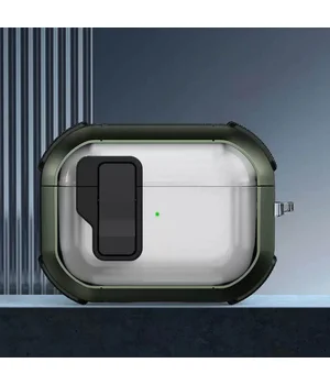 Футляр противоударный Locking Button для наушников Airpods Pro 2 / Pro Apple Green