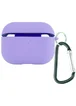Силиконовый футляр с микрофиброй для наушников Airpods 4 Сиреневый / Dasheen