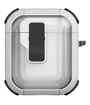 Футляр противоударный Locking Button для наушников Airpods 1/2 White