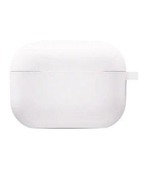 Силиконовый футляр с микрофиброй для наушников Airpods Pro 3 Белый / White