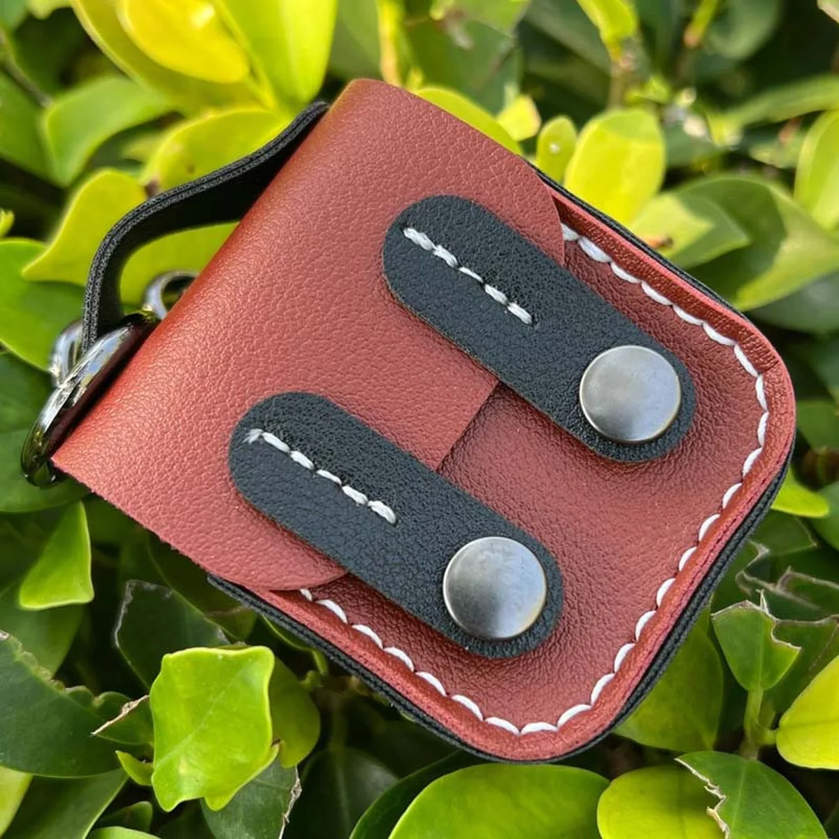 Кожаный футляр Briefcase для наушников AirPods 1/2 Brown / Black