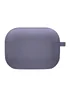 Силиконовый футляр с микрофиброй для наушников Airpods 4 Серый / Lavender Gray