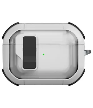 Футляр противоударный Locking Button для наушников Airpods Pro 2 / Pro White