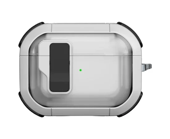 Футляр противоударный Locking Button для наушников Airpods Pro 2 / Pro White